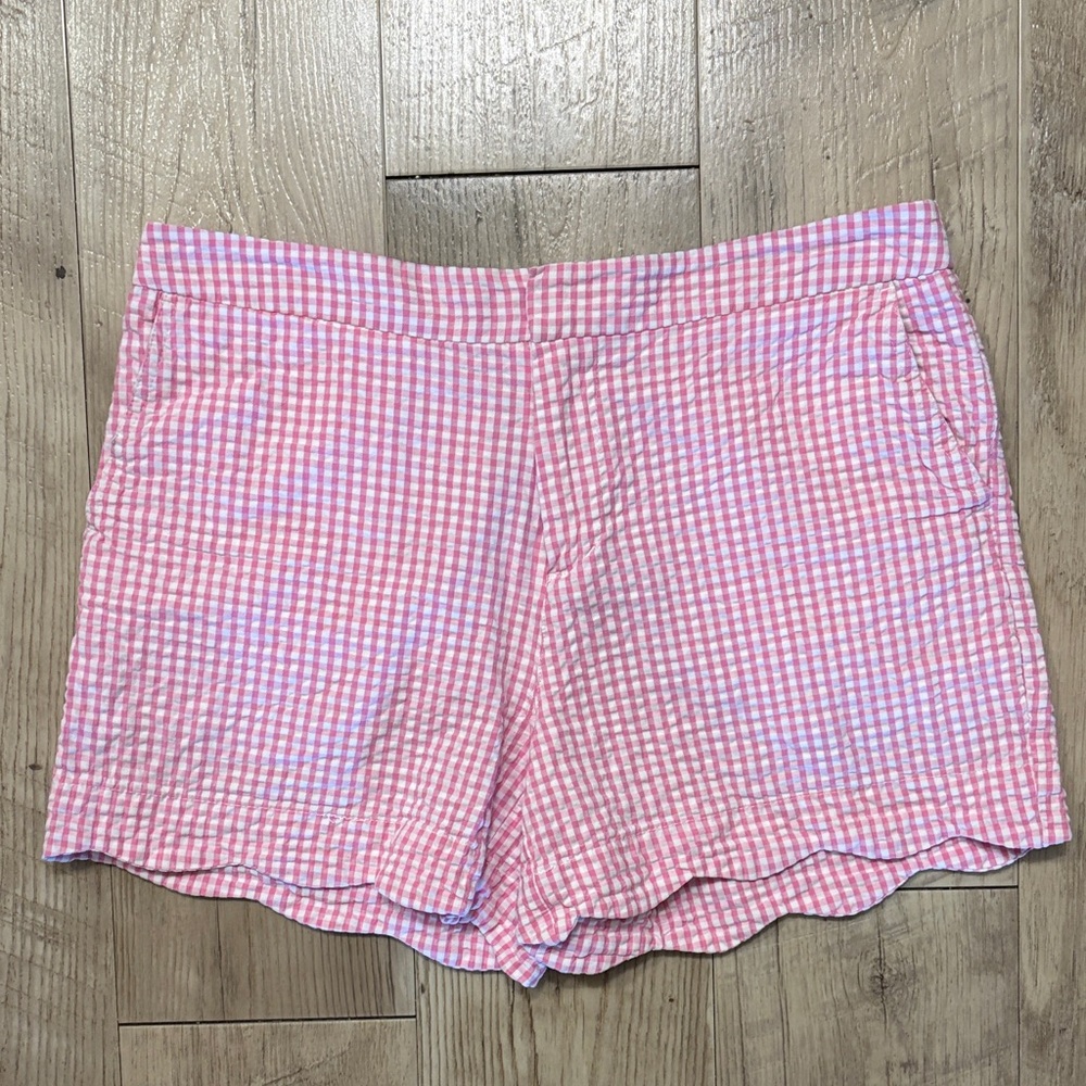 Cynthia RowleyPink Gingham Scallop Hem Women’s Shorts